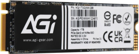 Твердотельный накопитель AGi PCIe 3.0 x4 1TB AGI1T0GIMAI298 AI298 M.2... фото 5