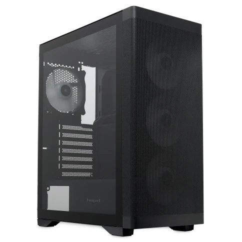 Корпус без блока питания/ Case HSPD M520, Mesh Mid Tower, Black, slide фото 3