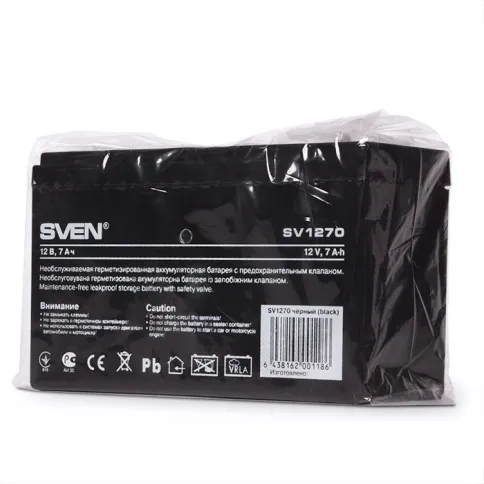 Батарея SVEN SV 1270 (12V 7Ah), напряжение 12В, емкость 7А*ч, макс. то фото 4