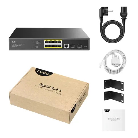 Коммутатор/ 8-Port Layer 2 Managed Gigabit PoE+ Switch with 2 Gigabit фото 3