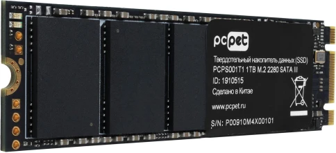 Твердотельный накопитель PC Pet SATA-III 1TB PCPS001T1 M.2 2280 OEM... фото 3