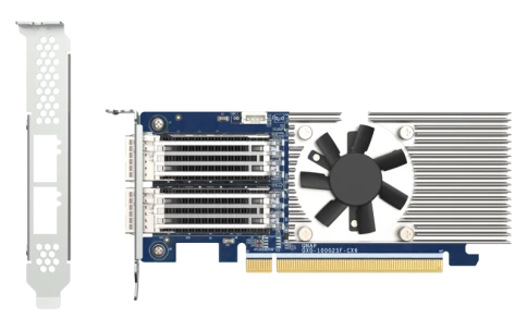 сетевая карта/ QNAP QXG-100G2SF-CX6 Dual Port 100 GbE SFP28 Network Ca фото 6