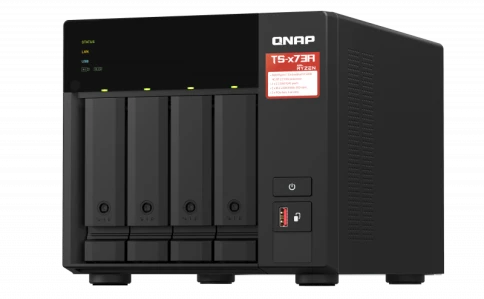 Сетевое хранилище без дисков/ SMB QNAP TS-473A-8G NAS, 4-tray w/o HDD, фото 3