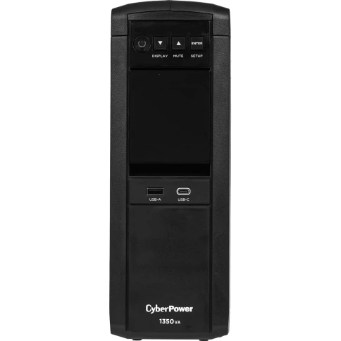 Источник бесперебойного питания/ UPS Line-Interactive CyberPower CP1350EPFCLCD 1350VA/810W USB/RS-232/RJ11/45/USB/SNMPslot  charger A/С (6 EURO), с чистым синусом при работе от АКБ фото 3