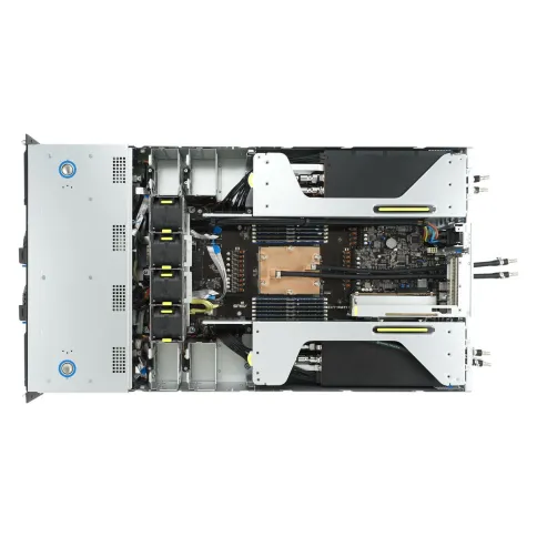 Серверная платформа/ ASUS ESC4000A-E12-SKU1, 2U GPU, 1 x SP5 LGA6096 EPYC 9004 (400W), 12DIMM DDR5, 2 x 2.5" SATA/SAS*/NVMe + 2 x 3.5" SATA/SAS*/NVMe + 2 x 3.5" SATA/SAS*,2 x GbE LAN (I350), 1+1 2600W фото 4