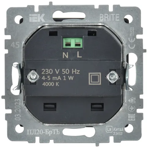 BRITE Подсветка LED встраиваемая ПЛ20-БрТБ бр. IEK фото 3
