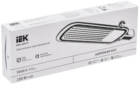 Светильник LED консольный ДКУ 1012-150Ш 5000К IP65 серый IEK фото 4