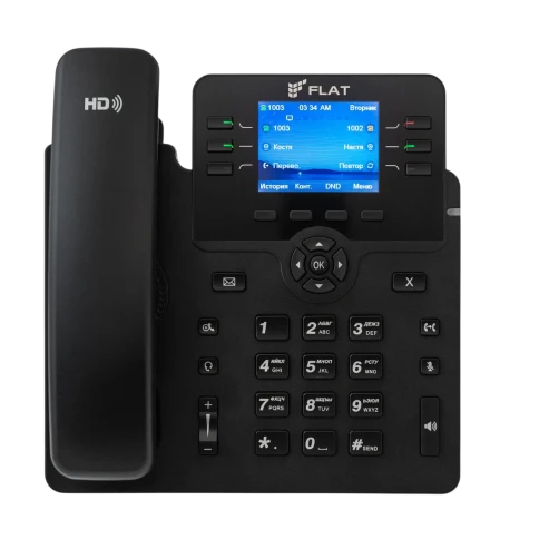 IP-телефон Flat-Phone B6: 6 SIP-аккаунтов, 2 порта 10/100/1000BASE-T ( фото 1