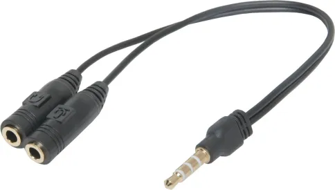 Defender Headset Jack 2x3.5 jack—3.5 4pin jack 0.15м фото 1