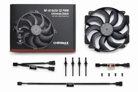 Noctua NF-A14x25r G2 PWM chromax.black.swap фото 6
