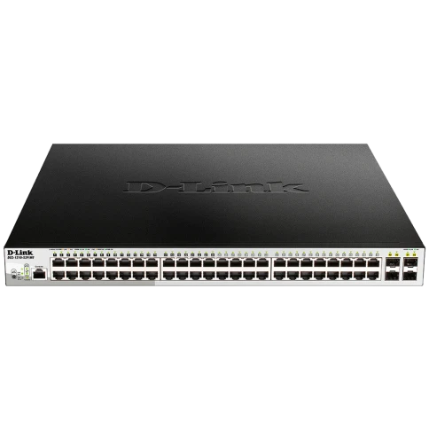 Коммутатор/ DGS-1210-52P/ME/B Managed L2 Metro Ethernet Switch 48x1000Base-T PoE, 4x1000Base-X... фото 1