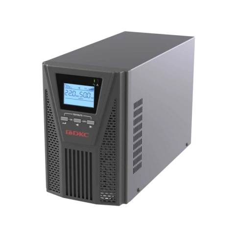 Онлайн ИБП ДКС серии Small Tower, 1000 ВА/900 Вт, 1/1, 2xSchuko, EPO, USB, RS-232, RJ45, з/у 6А, без АКБ фото 1