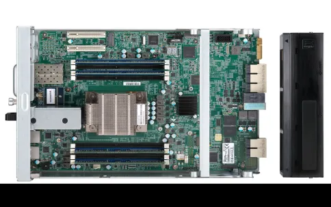 Сетевое хранилище без дисков/ Enterprise QNAP ES1686dc-2142IT-96G NAS, 16-tray SAS w/o HDD, rackmount, 2xPSU, per controller: Xeon D-2142IT 8-core 1.9 GHz processor (burst up to 3.0 GHz), 48 GB RDIMM DDR4 ECC up to 512 GB (8 x 64GB), 4xSFP+, Included rail фото 11