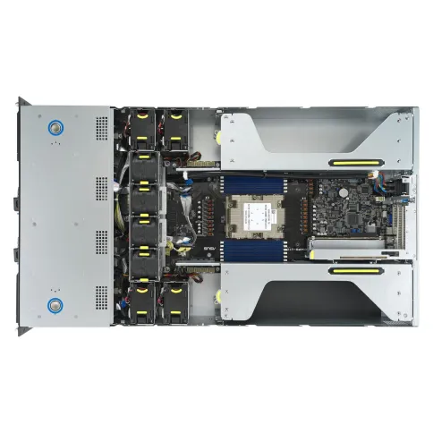 Серверная платформа/ ASUS ESC4000A-E12-SKU1, 2U GPU, 1 x SP5 LGA6096 EPYC 9004 (400W), 12DIMM DDR5, 2 x 2.5" SATA/SAS*/NVMe + 2 x 3.5" SATA/SAS*/NVMe + 2 x 3.5" SATA/SAS*,2 x GbE LAN (I350), 1+1 2600W фото 3