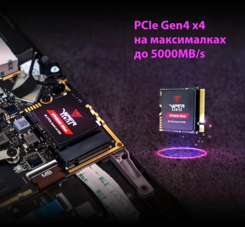 Накопитель SSD Patriot PCIe 4.0 x4 2TB VP4000M2TBM23 VP4000 Mini... фото 3