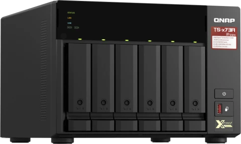 Сетевое хранилище без дисков/ SMB QNAP TS-673A-8G NAS, 6 trays 3,5"/2, фото 3