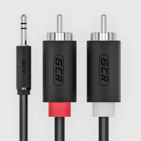 Greenconnect mini jack 3.5 mm (m) - 2 x RCA (m) фото 2