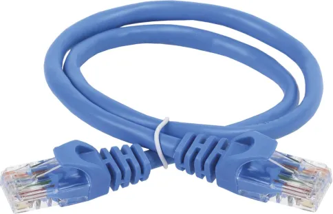 ITK RJ45(m) - RJ45(m) Cat. 6 U/UTP PVC 2м синий фото 1