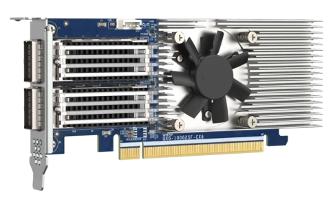 сетевая карта/ QNAP QXG-100G2SF-CX6 Dual Port 100 GbE SFP28 Network Ca фото 2