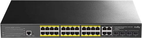 Коммутатор/ 24-Port Layer 2 Managed Gigabit PoE+ Switch with 4... фото 1