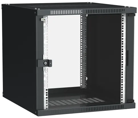 ITK Шкаф LINEA WE 12U 600x450мм дверь стекло черный фото 1