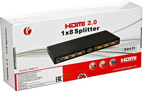 VCOM HDMI Splitter (1in — 8out, ver2.0) фото 3