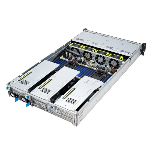 Серверная платформа/ ASUS RS720-E11-RS12U, 2U, 2 x LGA4677,  32 DIMM DDR5, 12=8 x NVMe/SAS*/SATA + 4 NVMe/SATA hs, 2 x M.2 slot, 2 x 10Gbe (X710) RJ45 port,Up to 8 slots PCIe 5.0, 1 x OCP 3.0, 1+1 1600W фото 3