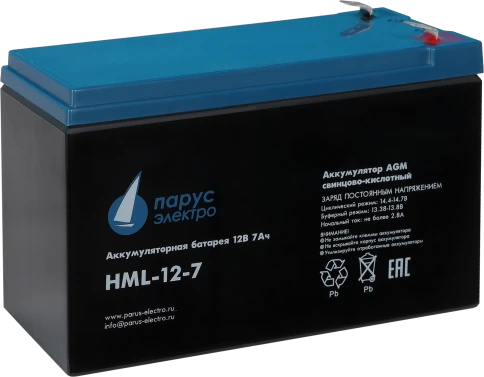 Battery Parus Electro, HML-12-7, 12V, 7.2Ah фото 1