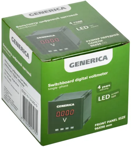 Вольтметр цифр. щит. 1-ф. DO RS-485 96х96 LED GENERICA фото 3