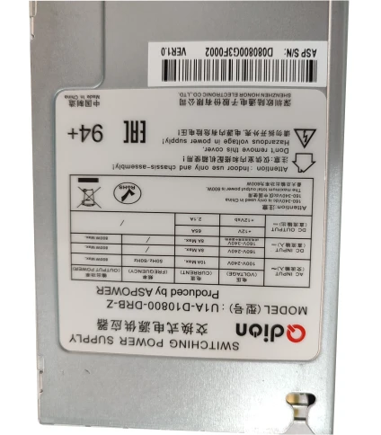 Блок питания серверный/ Server power supply Qdion Model U1A-D10800-DRB фото 2
