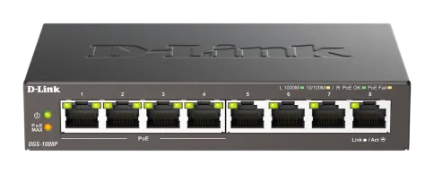 Коммутатор/ PoE-коммутатор, 8x1000Base-T (4x1000Base-T PoE), PoE-бюдже фото 1