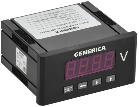 Вольтметр цифр. щит. 1-ф. DO RS-485 48х96 LED GENERICA фото 1