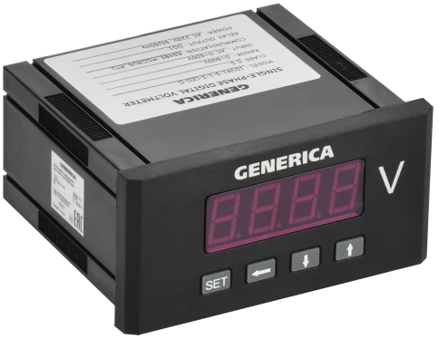 Вольтметр цифр. щит. 1-ф. DO RS-485 48х96 LED GENERICA фото 2