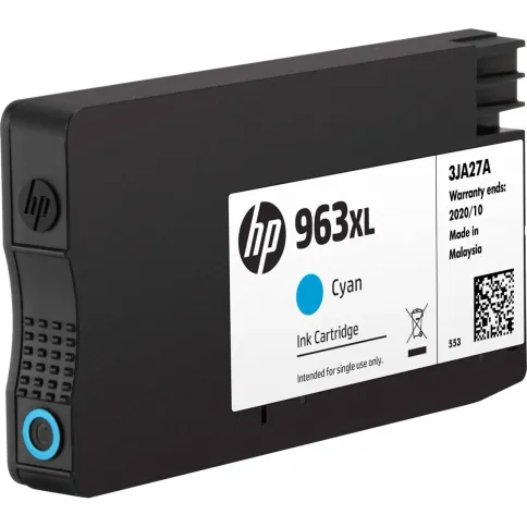 Картридж/ HP 963XL High Yield Cyan Original Ink Cartridge фото 1