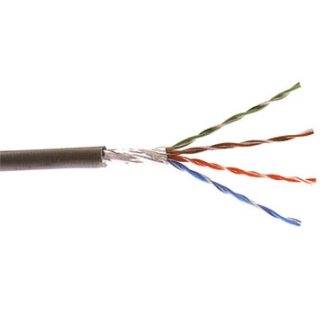Кабель информационный F/UTP категория 5е 4х2х24AWG(0,50мм) 305м CCA (омедненка) PVC solid серый (01-0142-3) PROCONNECT фото 1