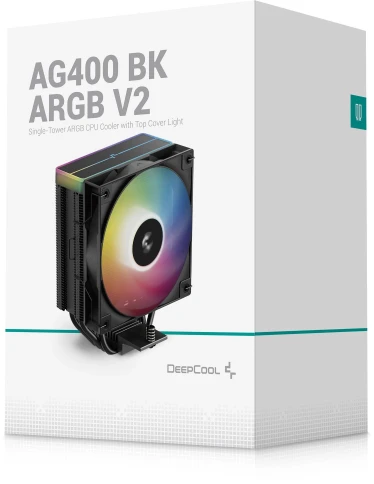Устройство охлаждения(кулер) Deepcool AG400 Bk V2 ARGB Soc-AM5/AM4/1200/1700/1851 черный 4-pin... фото 10
