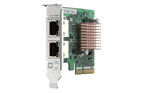 Сетевая карта/ QNAP QXG-2G2T-I225 2-port 2.5 GbE network expansion car фото 3