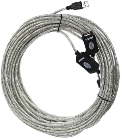 VCOM USB 2.0 Type-AM - USB 2.0 Type-AF 20м фото 1