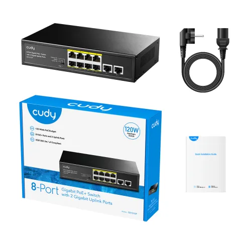 Коммутатор/ 8 RJ-45 10/100/1000M PSE ports +2 RJ45 10/100/1000  Uplink фото 5