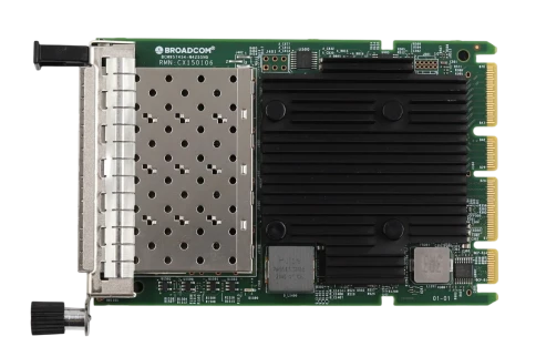 Broadcom NetXtreme E-Series N425G Quad-Port 25 Gb/s SFP28 Ethernet PCI Express 4.0 x16 OCP 3.0 SFF (Lenovo OEM) фото 1