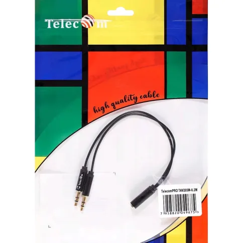Адаптер-переходник Telecom Jack 3.5 mm F/2 x Jack 3.5 mm M (TAV205M-0. фото 8