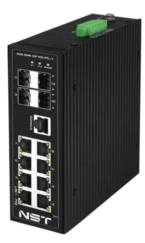 Промышленный управляемый (L2+) PoE коммутатор Fast Ethernet/ Промышленный управляемый L2 PoE коммутатор Fast Ethernet на 8 FE RJ45 PoE + 4 GE SFP порта. Порты: 8x10/100Base-T, 4x100/1000Base-X. Порты PoE: 1-2 - до 90W (IEEE 802.3af/at/bt),3-8 - до 30W (IE фото 4