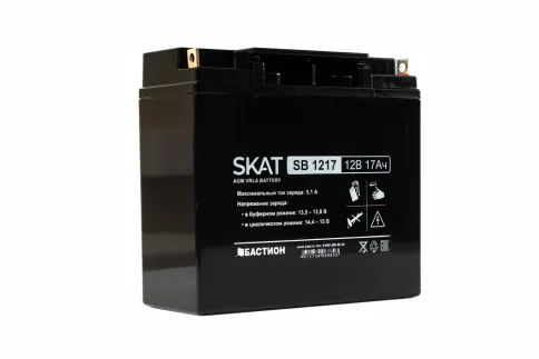 2536 SKAT SB 1217, 12В, 17Ач, максимальный ток заряда 5,1 А. Тип клемм фото 2