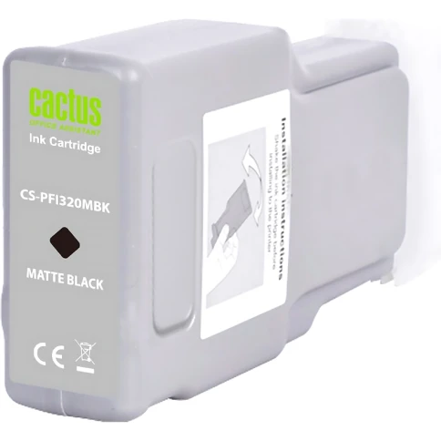 Картридж струйный Cactus CS-PFI320MBK черный матовый (300мл) для Ca фото 2
