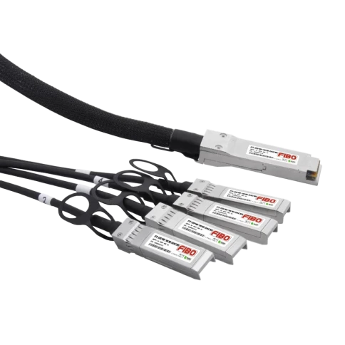 Кабель/ FIBO FT-Q40-4S10-DAC1m QSFP+ to 4SFP+ DAC модуль, медный кабель Belden, 1 метр фото 1