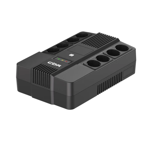 Линейно-интерактивный ИБП в плоском корпусе "Brick"/ ИБП CBR [UPS-OFK-101E-800] 800VA/480W,  Schuko CEE 7 Outlets: (x4 Battery & Surge Protected; x4 Surge Protected), LED, AVR, 12V/9Ah фото 3