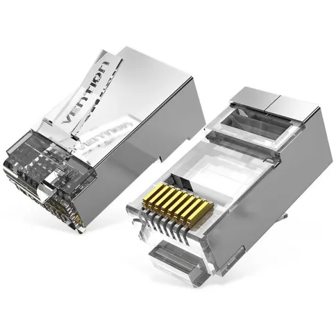 Коннектор Vention RJ45 (8p8c), FTP, cat. 6A, под витую пару, экраниров фото 1