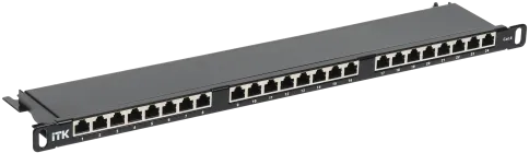ITK 0,5U патч-панель кат. 5e STP 24 порта экранированная Dual IDC высо фото 1
