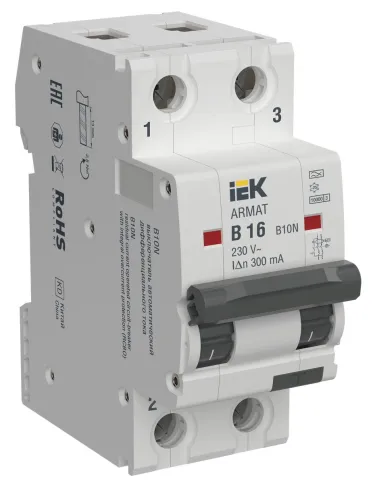 ARMAT АВДТ B10N 2P B16 300мА тип A IEK фото 1