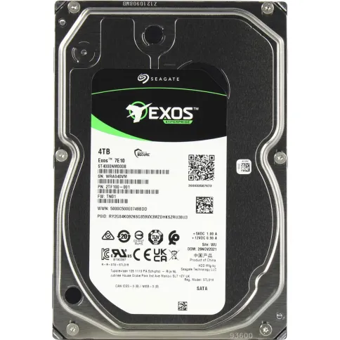Жесткий диск/ RECERTIFIED HDD Seagate Exos 7E10 SATA 4Tb 7200 6Gb/s 256Mb 1 year warranty (replacement ST4000NM0035, MG04ACA400N, MG08ADA400E, HUS726T4TALE6L4, MG04ACA400E, ST4000NM024B) RECERTIFIED фото 1